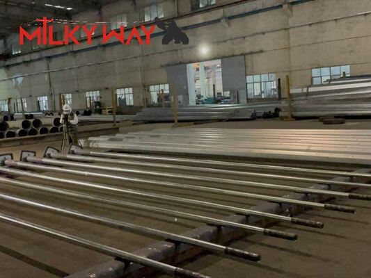 Durable Octagonal Steel Power Pole with 35FT to 90FT Lengths and Protective Bitumen Finish for Transmission Lines