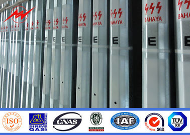 ASTM A123 소재와 15m 뜨거운 딥 아연 도금 강철 관모 전기 전력 극