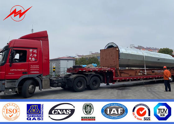 필리핀 NGCP 전통적인 전기 단청 폴란드 탑 27m 플랜지 유형