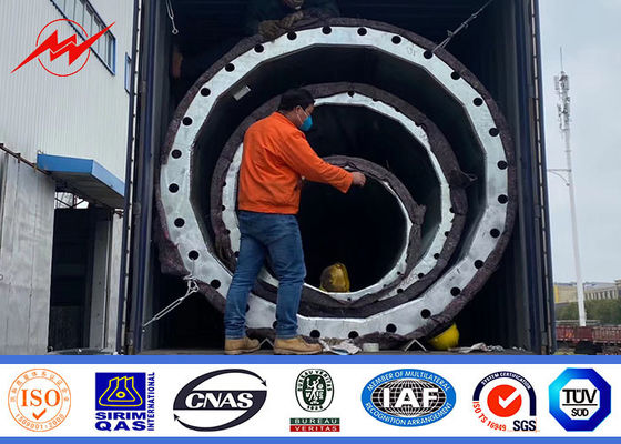 필리핀 NGCP 전통적인 전기 단청 폴란드 탑 27m 플랜지 유형