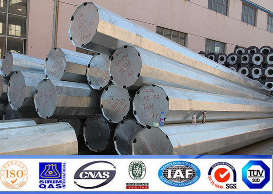 80FT - 90FT 보호 감금소를 가진 단청 폴란드 탑 커뮤니케이션 배급 선