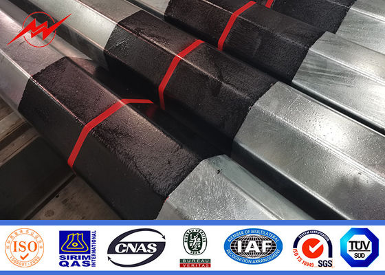 전송을 위한 9m 역청 매장식 갈바나이징 강철 관형 전주