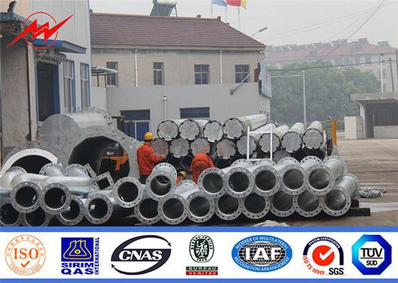 9m 13.4kn Class 2 3 Mm Thickness Tubular Pole For Electrical Distribution Line Project