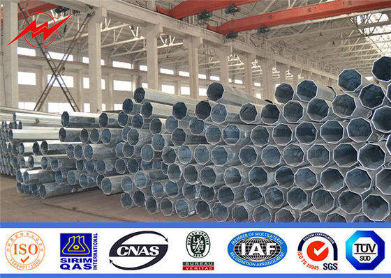 33kV 60ft 전기 서스펜션 폴 Hot Dip Galvanized 표면 처리