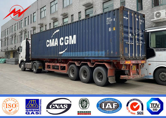 전송을 위한 11.9m 12m 15m 16m 아연도강 파워 폴대