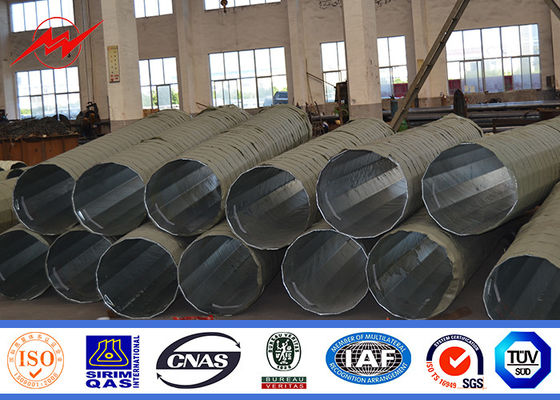 15m 1200Dan 2000dan Galvanized Steel Power Pole For Outside Distribution Line