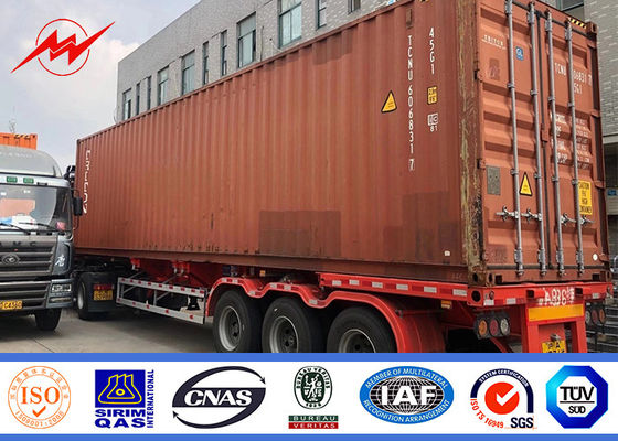 전송을 위한 60ft 65ft 역청 매장식 갈바나이징 강철 관형 전주