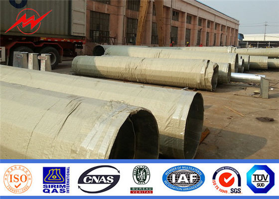 배급 라인 69kv 60ft 80ft 강철 전봇대 끊는 짐 1000kgs