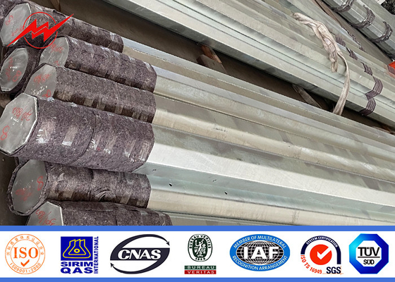 15KV 500KGF 부하 8각형 전력 전신주 고온 침지는 25FT-45FT를 활성화했습니다