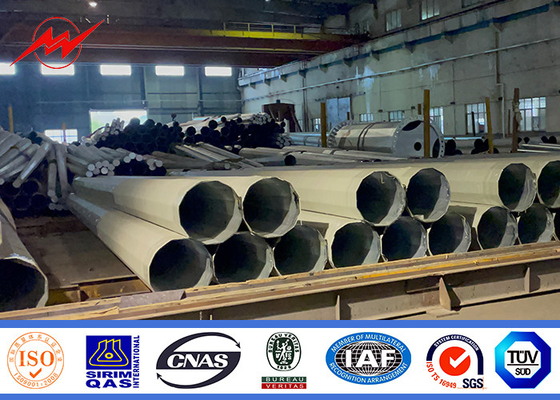 갈바니즈션과 역청과 분배 69 킬로볼트 55ft 강철 파워 폴대