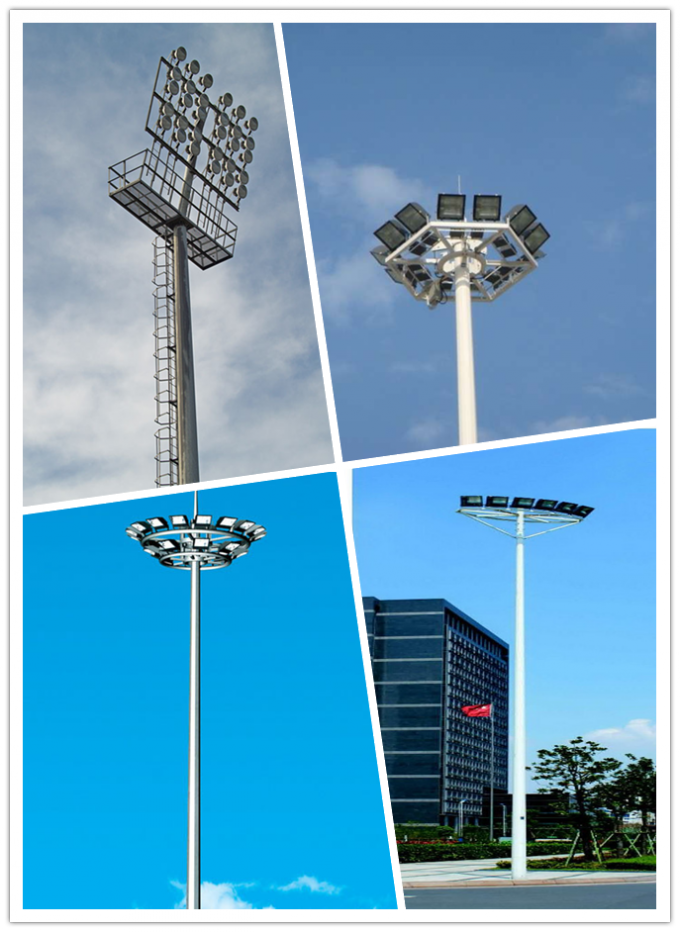 전문가 20m 분말 코팅을 가진 다각형 높은 돛대 경기장 전등 기둥 0