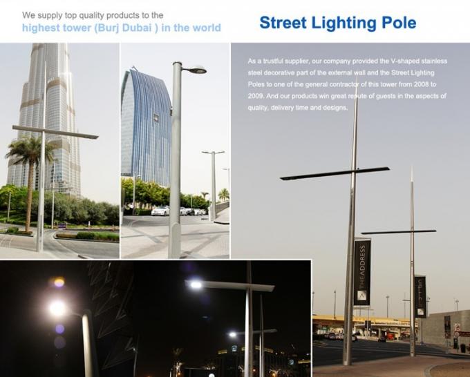 고명한 프로젝트 뜨거운 복각 직류 전기를 통한 금속 전등 기둥의 백색 코팅 빛 강철 폴란드 1