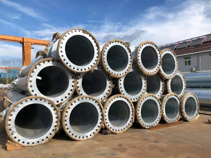 맞춤식 장착 높이 슬로트 된 기판과 앵커 볼트 장착과 함께 가열 된 강철 기둥 0