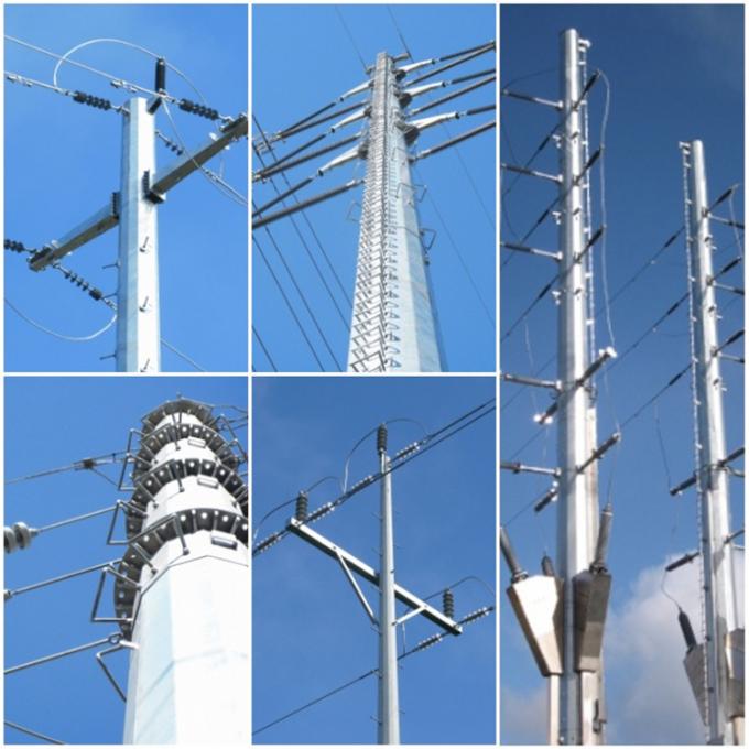 80FT 90FT 138KV 송전 전력 전주 모노폴 라인 0