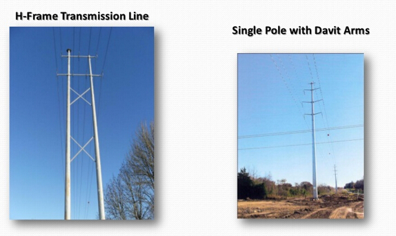 80FT 90FT 138KV 송전 전력 전주 모노폴 라인 1